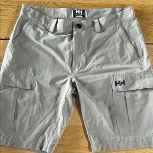 Helly Hansen Gray Cargo Shorts with Technical Fabric